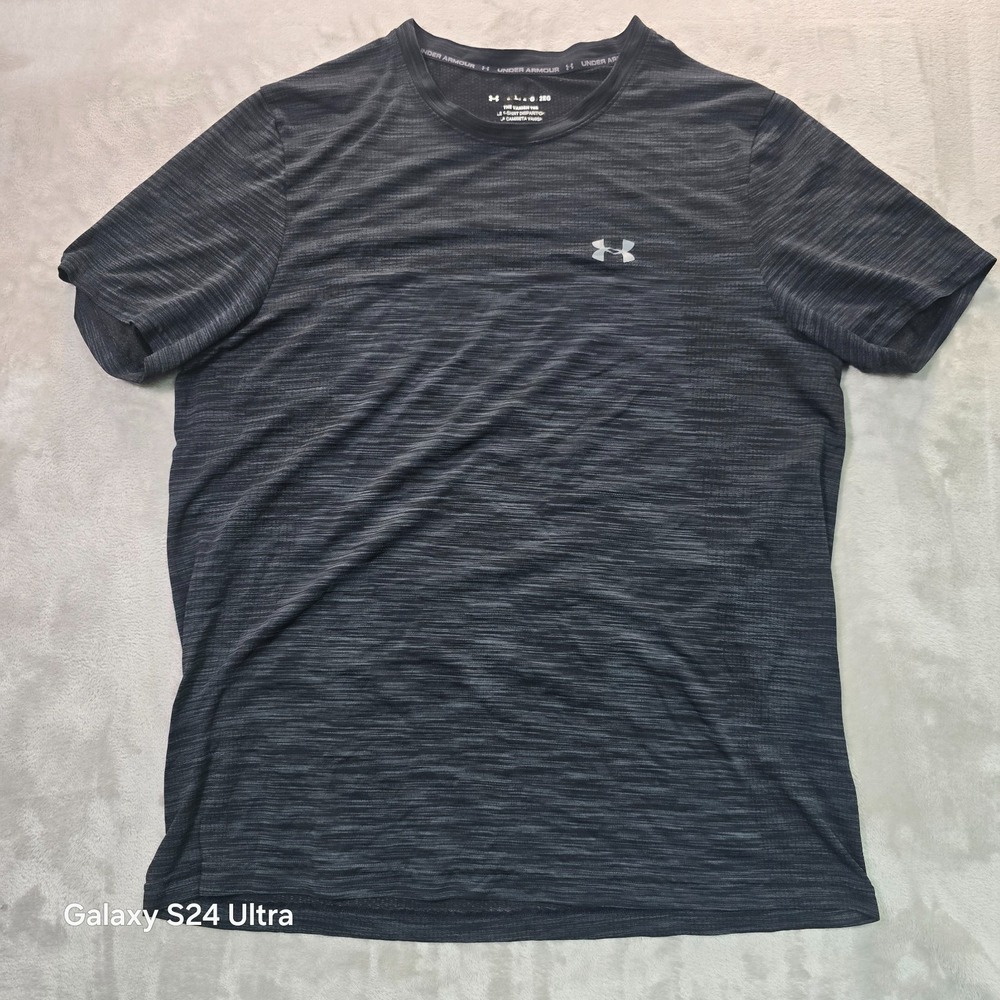 Under Armour The Vanish Tee Shirt Mens 2XL Gray Heather Athletic Fit Crew Neck